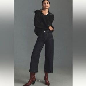 Maeve The Colette Crop Dark Denim Sz 34